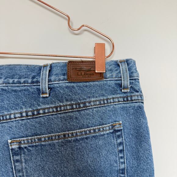 LL Bean Jeans Mens 42x29 Denim Flannel Lined Straight Leg Barn Country Outdoor - Picture 7 of 9